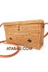 Ata ethnic square bag with leather